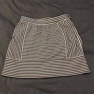 Madewell Ponte Swivel Skirt - striped